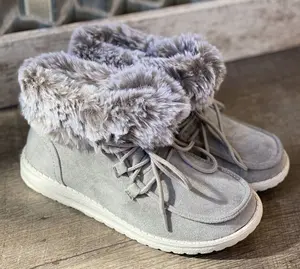 Women's Gypsy Jazz Fuzzy 'Farren' Slip-on Boots Shoes