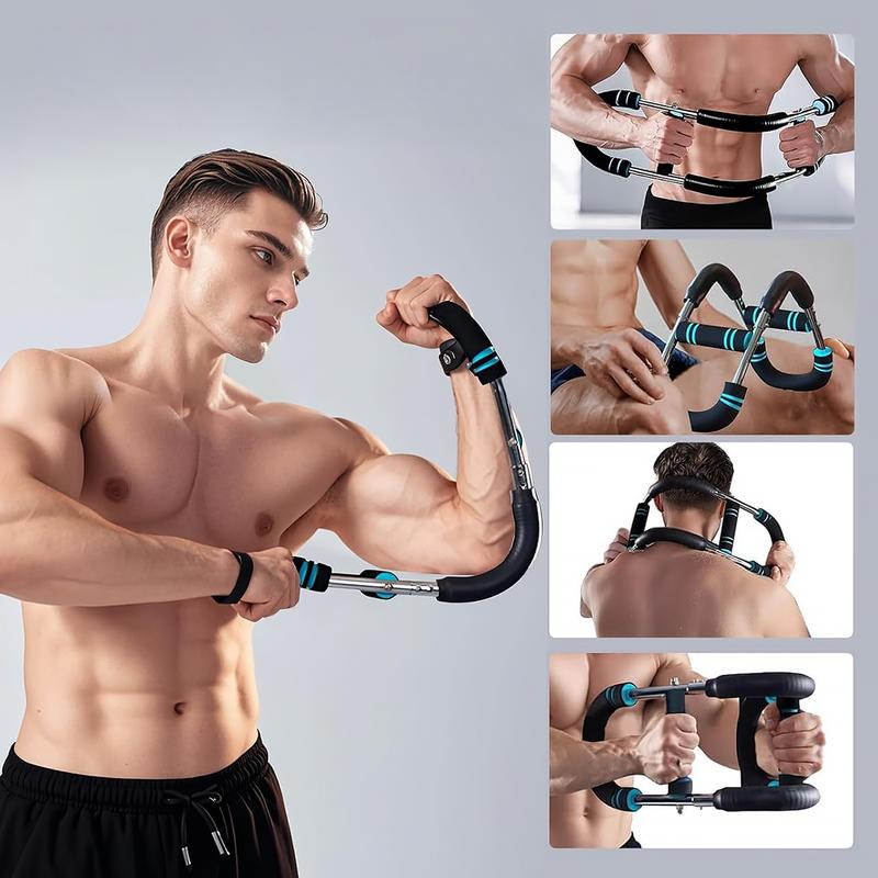 Multi-Functional Arm and Chest Exercise Device with 6 Adjustable Resistance Levels for Home Use Portable Exercise Equipment
