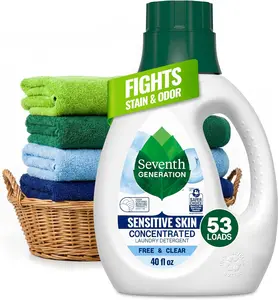 Concentrated Liquid Laundry Detergent 40oz – Free & Clear, Fragrance Free, Hypoallergenic, Sensitive Skin Safe, Deep Clean Laundry Soap, HE Compatible, TikTok Viral Cleaning Must Have