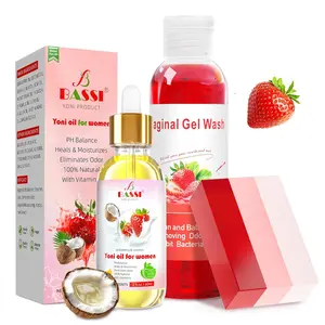 Feminine Wash & Yoni Oil & Yoni Soap Set for Women, Yoni Wash for Vaginal Ph Balance Remove Odor Moisturizing, 1 Fl.Oz Feminine Oil & 5.07 Fl.Oz Vaginal Wash 3.53 Oz Peach Yoni Soap (strawberry 01)