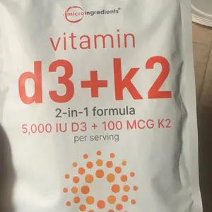 Product Review of Micro Ingredients Vitamin D3 K2 5000IU Softgels | Infused with Sunflower Seed Oil, Vitamin K2 MK7 + Vitamin D Supplement, Non-GMO, No Gluten from a**l
