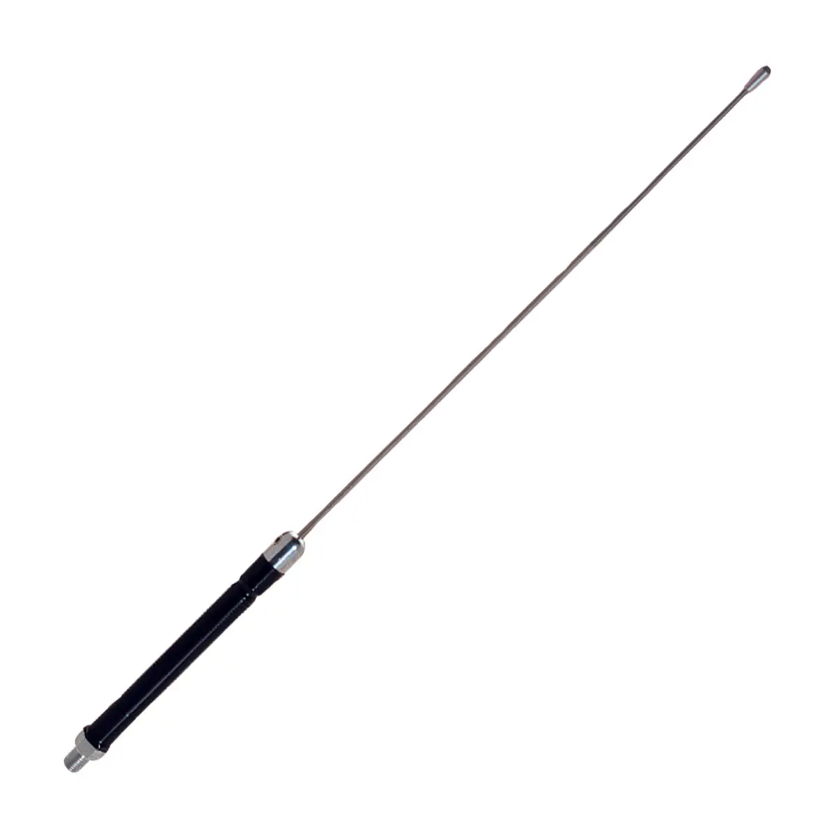 Tiger C28-0-BLACK 67 in. 17-7 PH Metal Stainless Steel Bass Load Whip Antenna, 3/8"-24 Threaded Base, High Quality Construction, Reliable for Vehicle Tech Devices, Modern Designs, Reliability