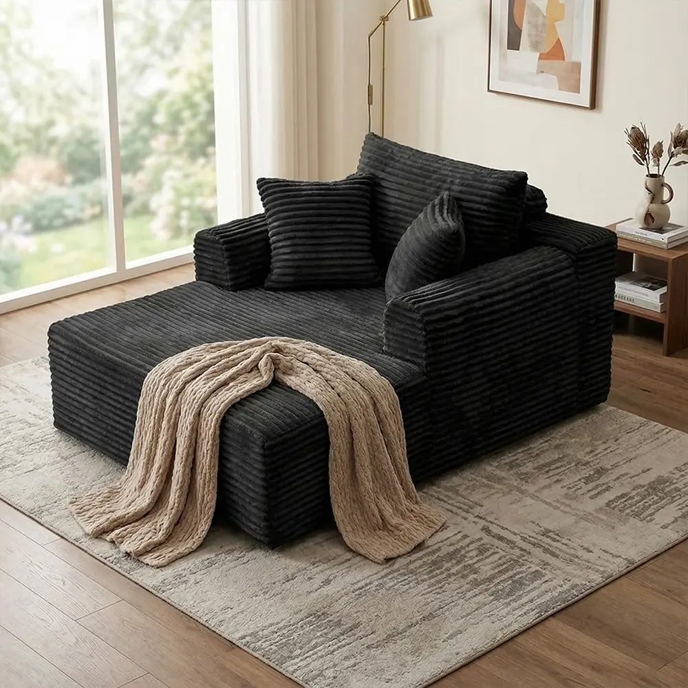 Cardi chair，Convertible Sofa with Corduroy Upholstery，Accent chair，Compressible sofa，Suitable for living rooms and small bedrooms