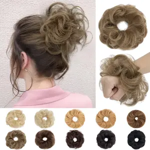 SEGOHAIR Hair Bun 100% Human Hair Natural Stright/Wavy Messy Bun Hair Piece with Elastic Scrunchie for Women-1 PC/2 PCS