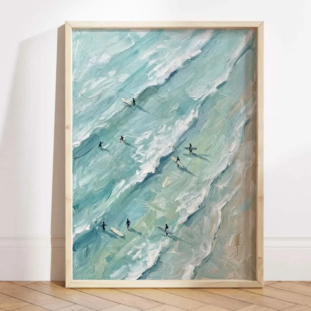 Retro Surfing Wall Art Ocean Waves Poster Coastal Beach Summer Decor Print G