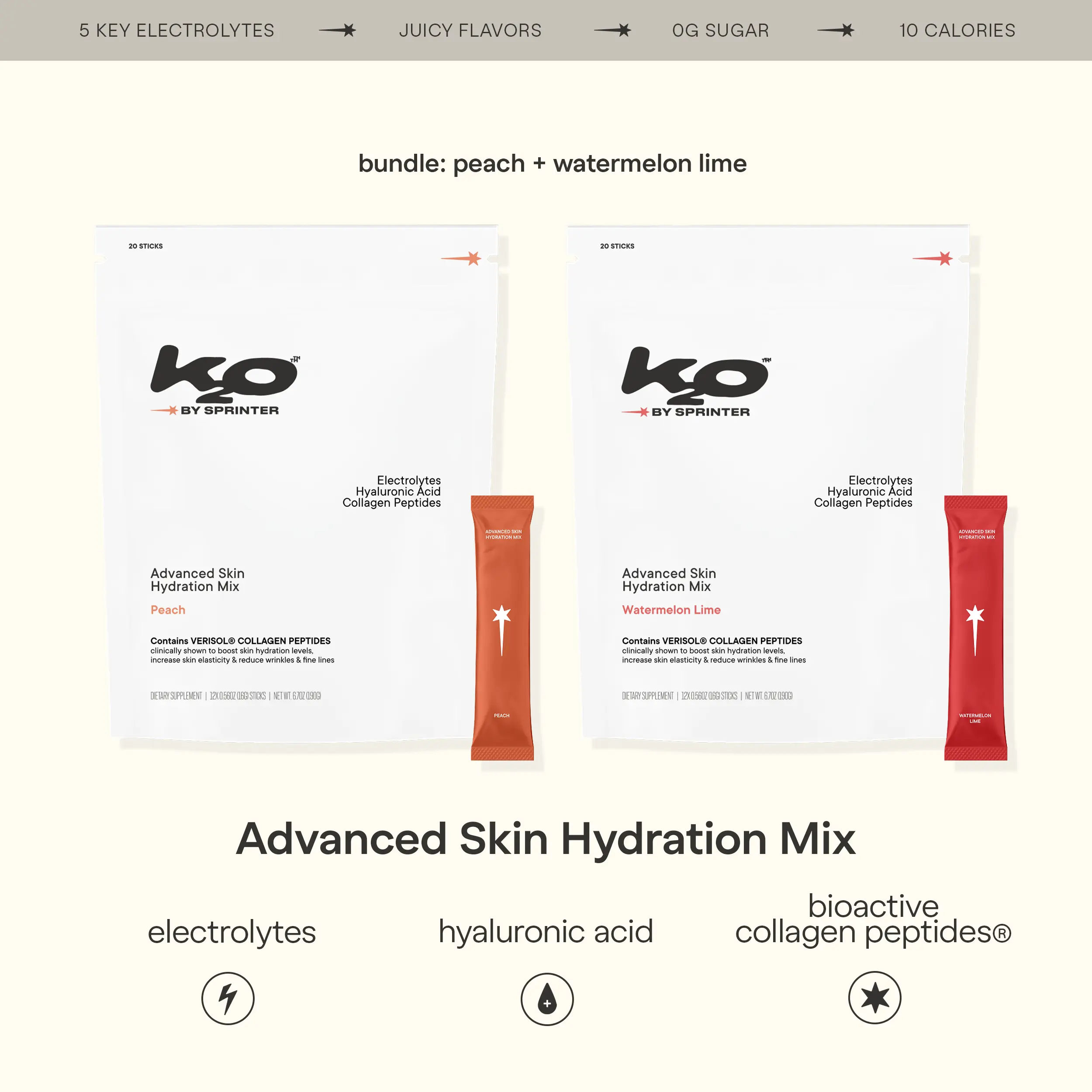 peach + watermelon lime 2 pack bundle