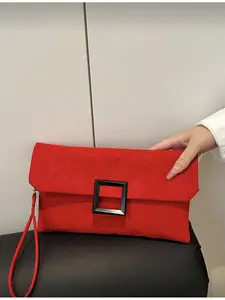 2026 New Fashion Minimalist Casual Women Clutch Solid Color Retro Envelope Bag Wallet Handbag Handheld Bag Purse Wedding Party