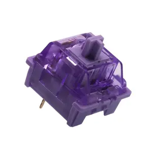 KTT Purple Click Switches - 40g Pre-Lubed 5-Pin HotSwap POM Stem for MX Mechanical Keyboards
