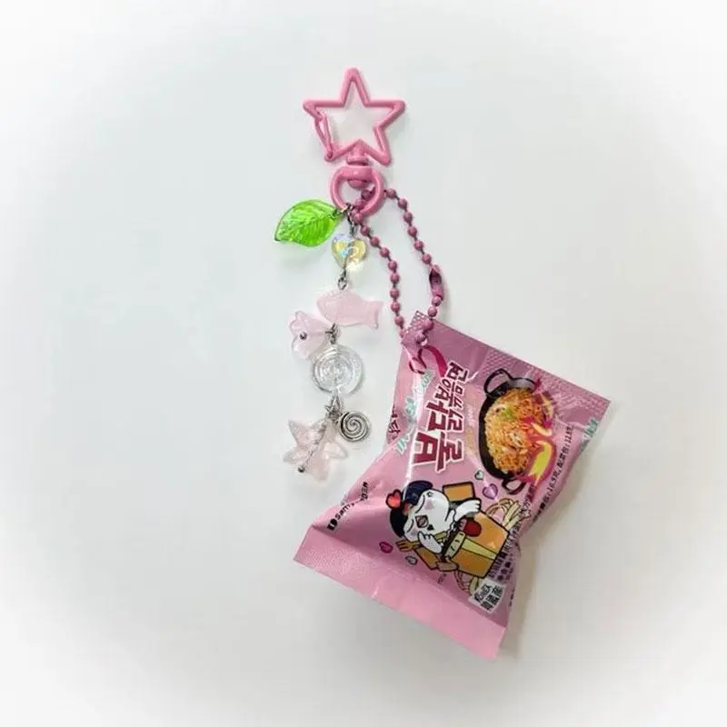 Handmade simulated Korean snack keychain/food bag pendant