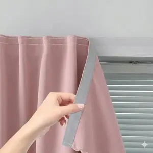 Yitape 100% Blackout Curtain, Self-Adhesive No Drilling, Bedroom Sun Heat Blocker, Privacy Protection, Easy Installation, Wall-Friendly
