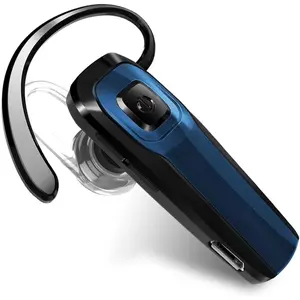 Earpiece, M26  Headset Handsfree V5.0  Earpiece Headphone with Noise Reduction and Microphone Compatible for Android  Cell Phone Laptop - Blue