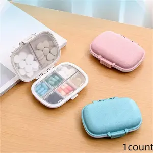 Portable 8-grid Pill Storage Box, 1 Count Dustproof Sealed Pill Organizer, Kitchen Accessories, Healthcare Pill Storage Box for Home Office Outdoor Travel