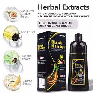 EELHOE Black Hair Shampoo with Polygonum Multiflorum Extract for Dark Nourishing Smooth Hair Enhances with Essential Nutrients 3in1 Shampoo Dye Conditioner