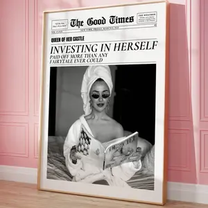 Trendy Newspaper Wall Art Dorm Room Decor Aesthetic Poster, Inspirational Quote Print Office Prints Apartment Decorations