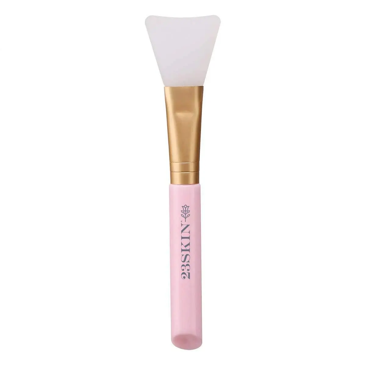 23 SKIN Silicone Face Mask Applicator Brush Smooth Silicone Head Pink Handle Easy Application Cleaning 5.25 Inches Perfect for Spa-at-Home