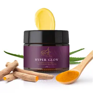 AJ Sophia Hyper Glow Turmeric Niacinamide Moisturizer, Organic Aloe Vera, Vitamin B Skincare Aroma body  butter creme fraiche