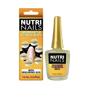 Nutri Nails Viral TikTok Nail Strengthener with Hyaluronic Acid 0.4oz Treatment to Nourish Hydrate Weak Nails Clear Moisturizer for Healthier Manicure