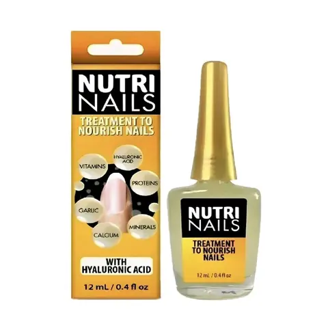 Nutri Nails Viral TikTok Nail Strengthener with Hyaluronic Acid 0.4oz Treatment to Nourish Hydrate Weak Nails Clear Moisturizer for Healthier Manicure sohochic, Nail Care, Hydration Boost