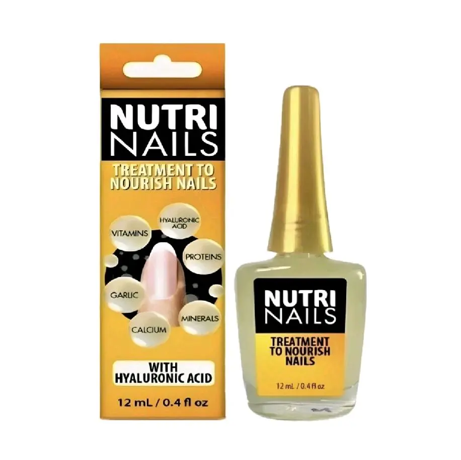 Nutri Nails Viral TikTok Nail Strengthener with Hyaluronic Acid 0.4oz Treatment to Nourish Hydrate Weak Nails Clear Moisturizer for Healthier Manicure sohochic