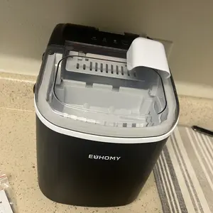 Product Review of EUHOMY Ice Maker Countertop with Handle, 26lbs in 24Hrs, 9 Ice Cubes Ready in 6 Mins, Auto-Cleaning Portable Ice Maker with Basket and Scoop, for Home/Kitchen/Camping/RV. (2024 New Silver) Utensils from J** J** **