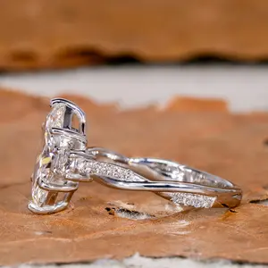 [1pc 925 Sterling Silver Marquise Cut Cubic Zirconia Ring] 1pc Elegant 925 Sterling Silver Marquise Cut Synthetic Cubic Zirconia Ring for Women, Bridal Engagement Wedding Anniversary Promise Band, All-Season Daily Wear Jewelry