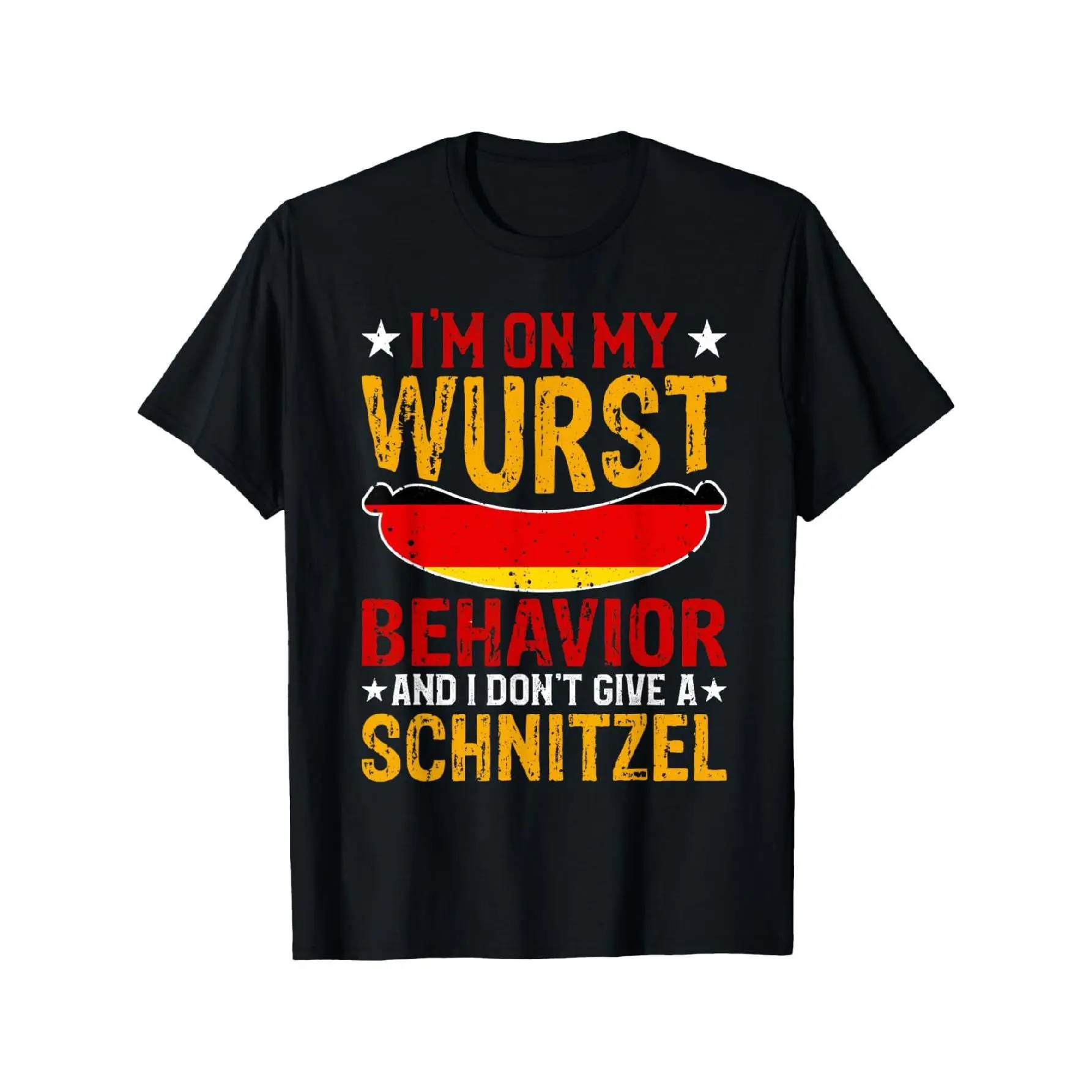 Wurst Behavior Graphic T-Shirt, Funny German Oktoberfest Casual Shortsleeve Tee for Women, Sarcastic Loose Fit Cotton Top for Beer Festivals, Jeans, Sneakers