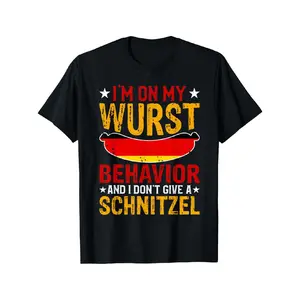 Funny German Wurst Behavior T Shirt Oktoberfest Graphic Tee For German Pride Beer Festival Lovers Sarcastic Gifts