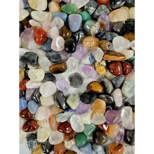 Mixed Tumbled Stones - Pendant Size 1/2" to 1" - Assorted Tumbled Gemstones Bulk
