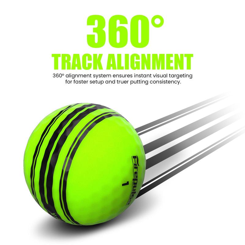 Firepulse X SOFT Golf Ball | 2-piece Construction | Fluorescent Matte Golf Balls | Translucent Green | Soft Golf Balls | 360 Track Alignment | 12count(1dozen)