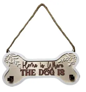 Home is where the Dog is Leash Hanger and Sign