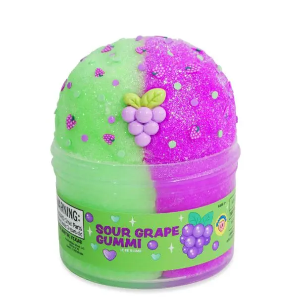 Peachybbies Slime - Sour Grape Gummi Unisex Classic Novelty Toy, High-Quality Smooth Consistency, Engaging Grape Scent, Ideal for 8-10 Years Casual Play All Seasons Slime Enthusiasts