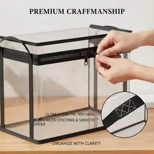 Book storage box Classroom household old book sorting artifact Student desktop dustproof transparent foldable bookcase bag