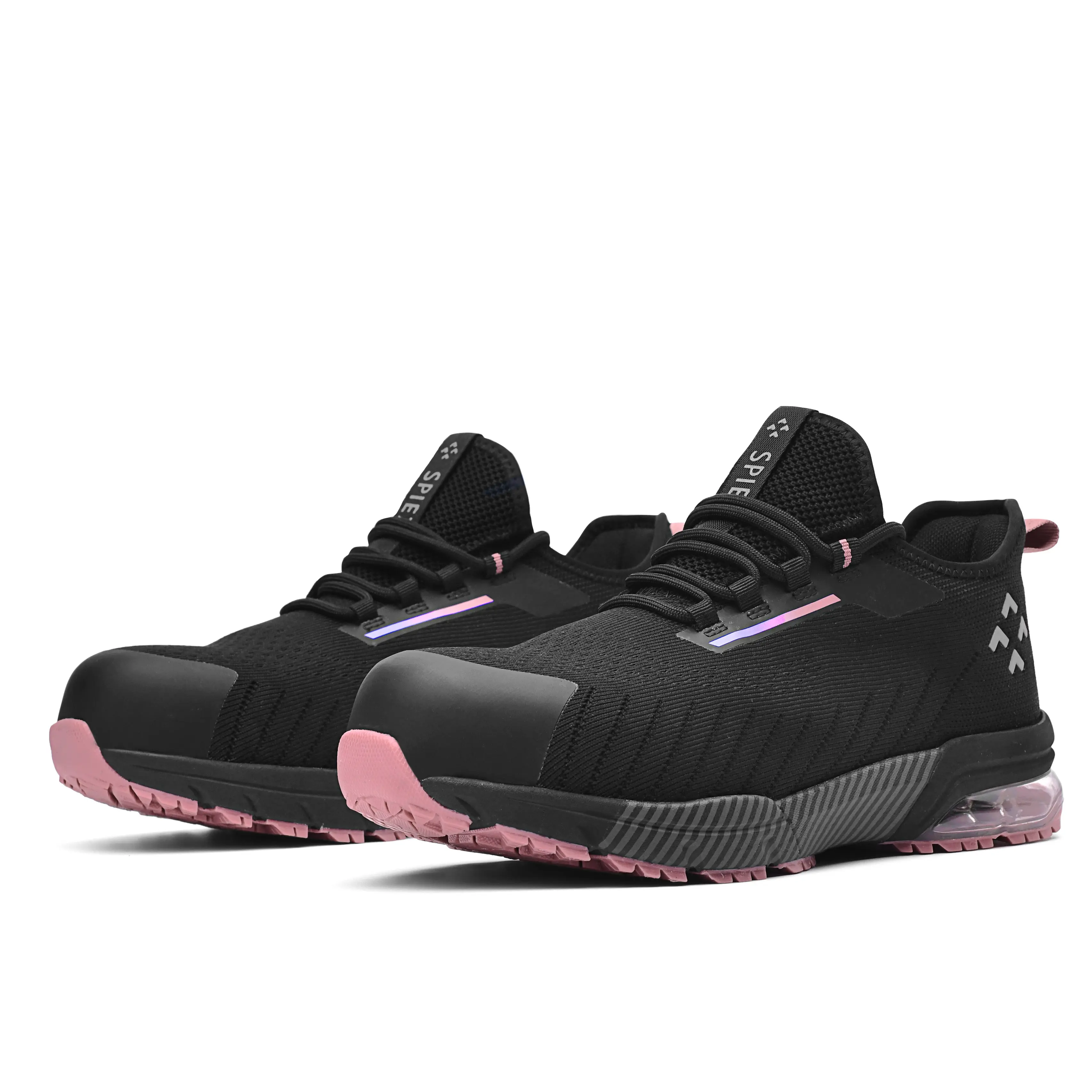 SPIEZ Women's Puncture-Proof Safety Sneakers Air-Cushioned Composite Toe Round Toe Laces All Seasons Footwear Closed Walking Shoes Sweat（060C） Parent