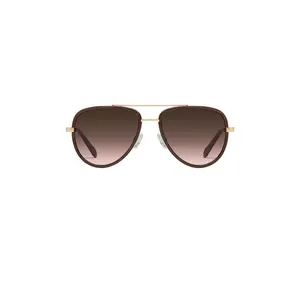 Quay All in Medium Sunglasses in Dark Brown & Brown Rose