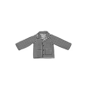 Anthia Gingham Black/White Youth Quilted Snap Jacket