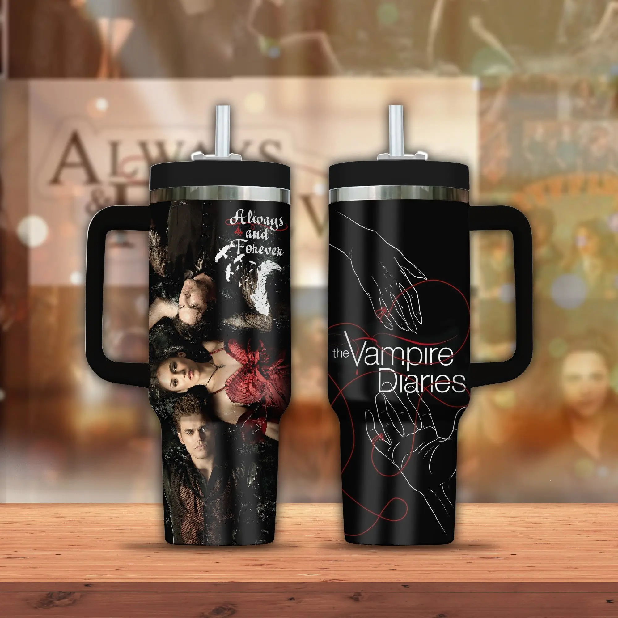 Vintage The Vampires 40oz Tumbler , Damon Tumbler 40oz , Gift For Fan , Home decor Gift