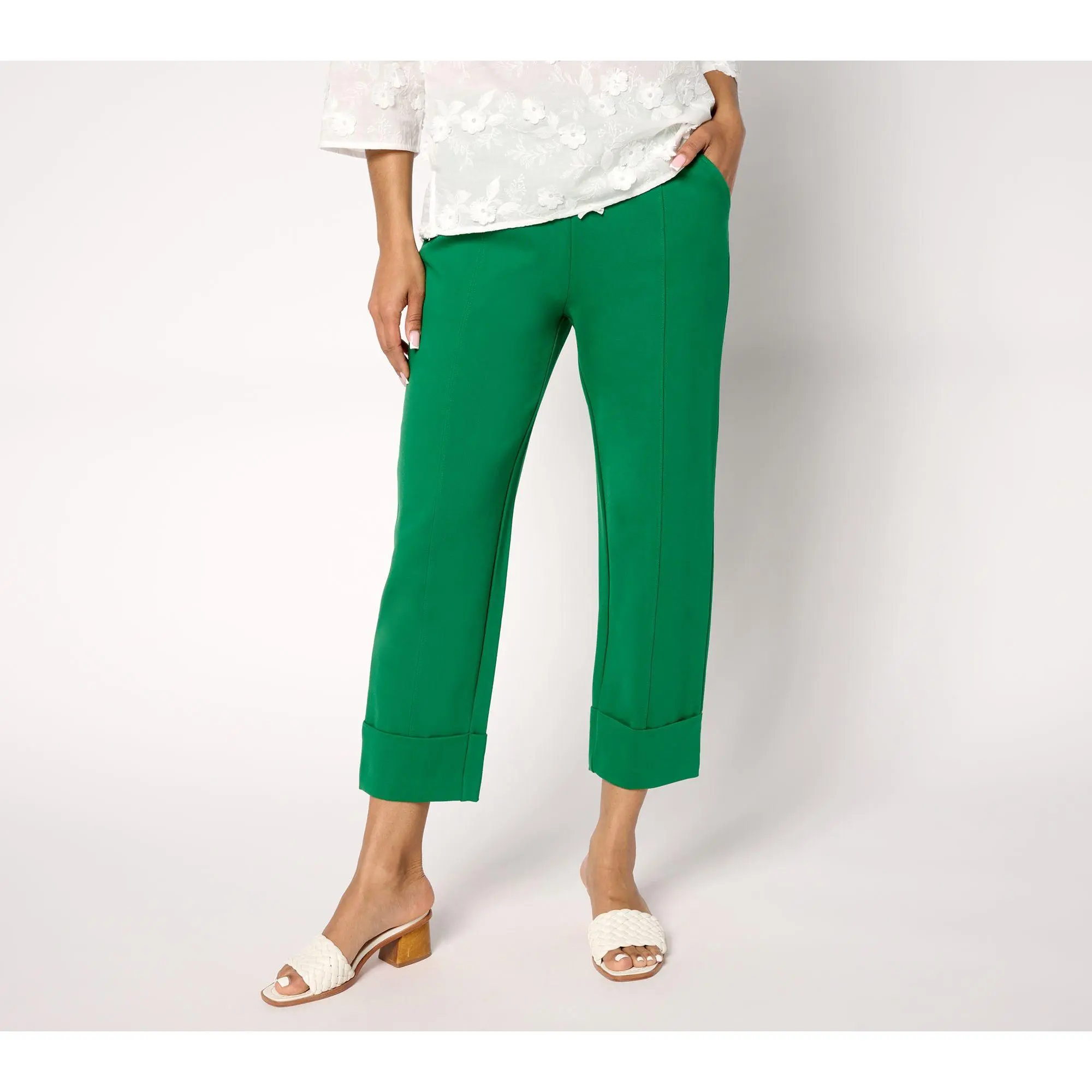 Isaac Mizrahi Live! Regular Sublime Stretch Ponte Crop Pants