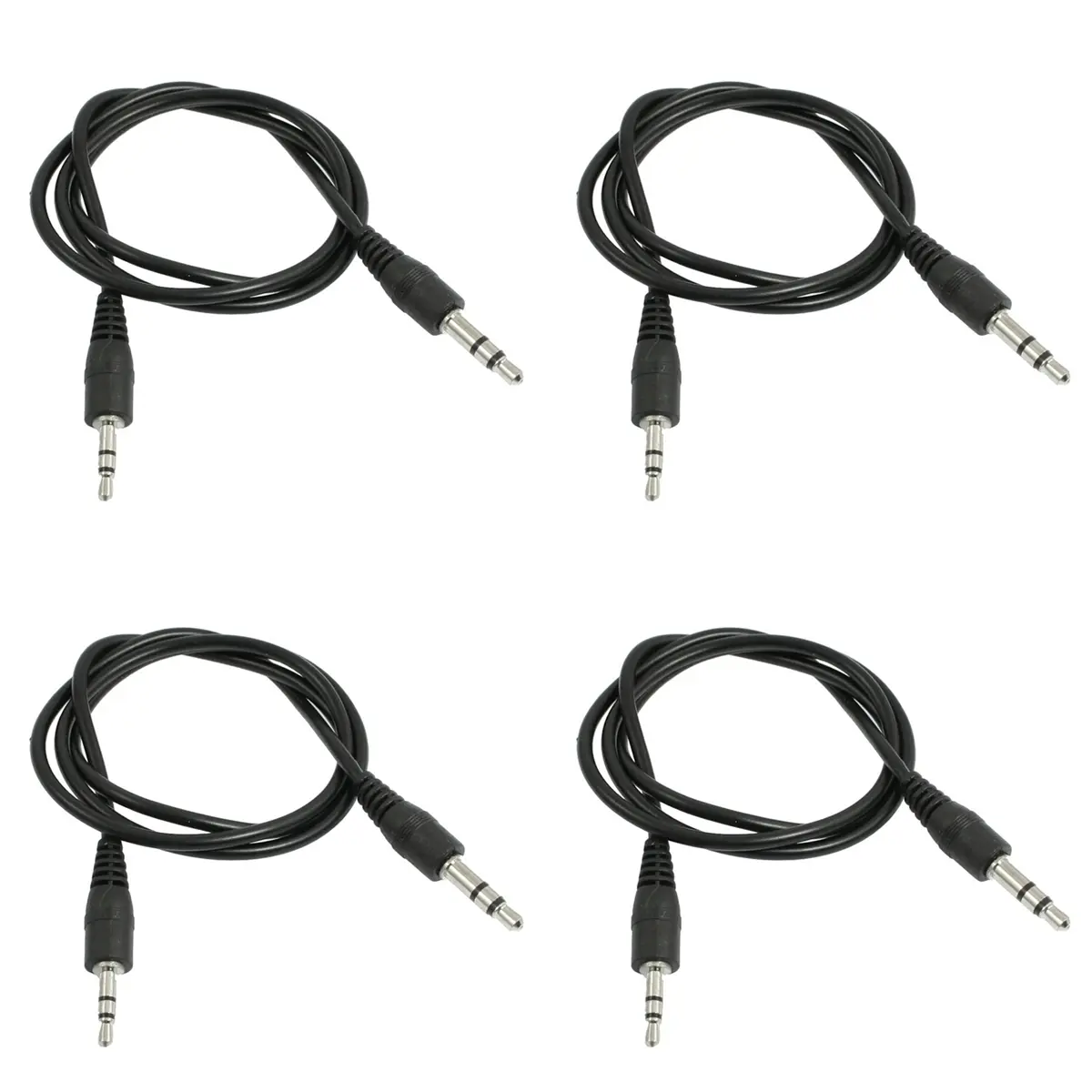 4pcs 20 Inch Long 2.5mm Male to 3.5mm Male Audio Adapter Cable