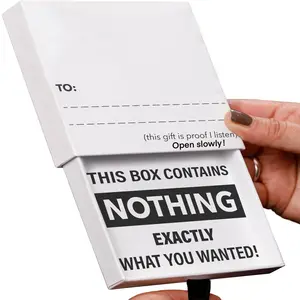 Funny Prank Box Gift, Humorous Nothing Box, Perfect for Birthdays & Parties, Ideal for Family Friends Students, Unique Gag Gift Idea for Any Occasion, Playful Laughter