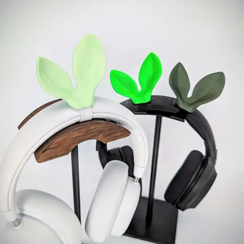Sprout Leaf Headset Attachment | Plant Seedling Headphone Gaming Accessory
