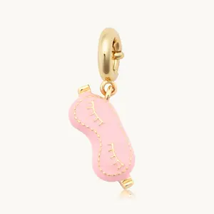 Little Words Project, Sleep Mask Charm, Multi-Use Jewelry Accessory, 14K Gold-Plated Brass