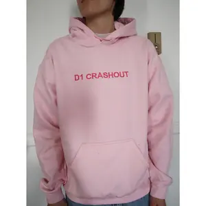 Embroidered 'D1 CRASHOUT' Hoodie or Crew Neck, Long Sleeve, Classic fit, Unisex, Adult