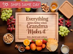 Custom Grandma Cutting Board, Nana Cutting Board, Charcuterie Board, Engraved Cutting Board, Gift for Mom, Gift for Grandma, Gift for Mimi