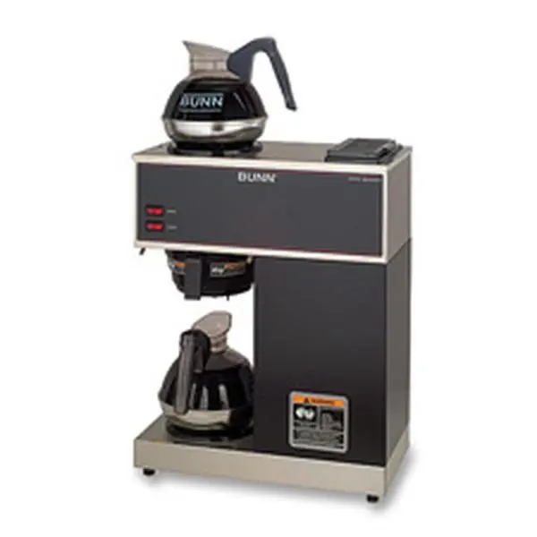 Bunn-O-Matic Corporation BUNVPR 2-Warmer Coffee Brewer- 16in.x8in.x20in.- Stainless Steel-Black