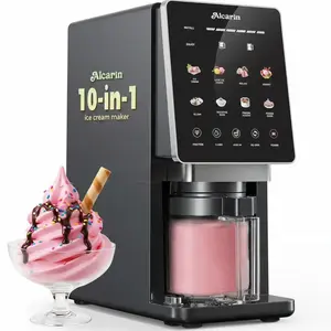 Electric Ice Cream Maker Machine for Homemade, Frozen Treat, Gelato, Yorgurt, Sorbet, Mix-in & More, 10 One-Touch Programs with 3 Pints, Keto, Vegan, Dairy-Free Options