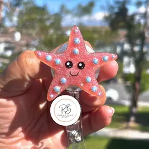 Cute Starfish retractable badge reel