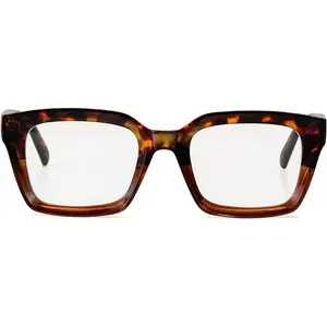Thick Square Frame Glasses for Women Men Non-prescription Clear Lens Eyeglasses