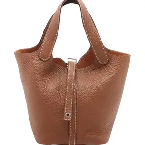 Pre-owned HERMÈS Cowhide Shoulder Bags Clemence Picotin Lock 18 handbag Bgt129991