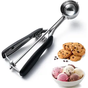 Scoop, Cookie Dough Scoops for Cream Scooper with Trigger Release, Stainless Steel for Cream