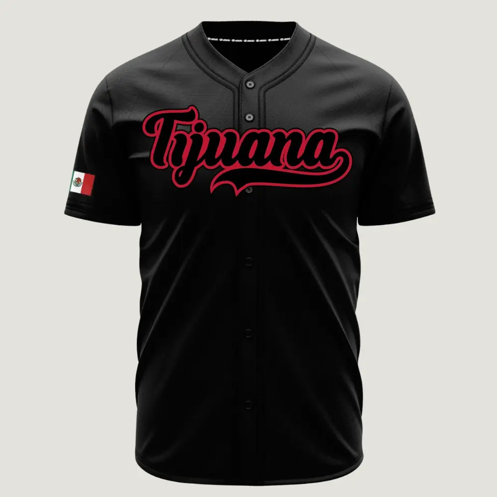 Tijuana Mexico Baseball Jersey – Classic Script Button-Up Jersey, Lightweight Breathable Baseball Shirt, Mexican Heritage Sports Apparel, Casual Fan Gift for Men & Women